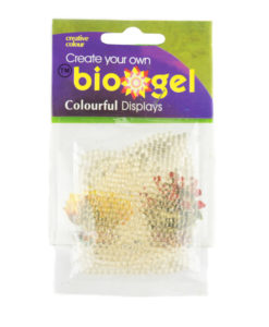 Clear biogel water beads in packaging